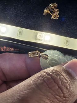 Gold  jade and diamond bezel
