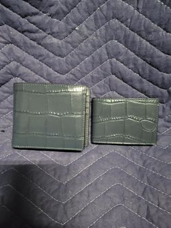 COACH DOUBLE WALLET (CROCODILE LEATHER PATTERN)