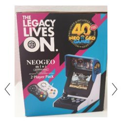 Neo Geo Mini Arcade Cabinet W/2 Controllers (New/Never Taken Out Of Box)