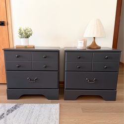 Modern Dark Nightstands - Refinished