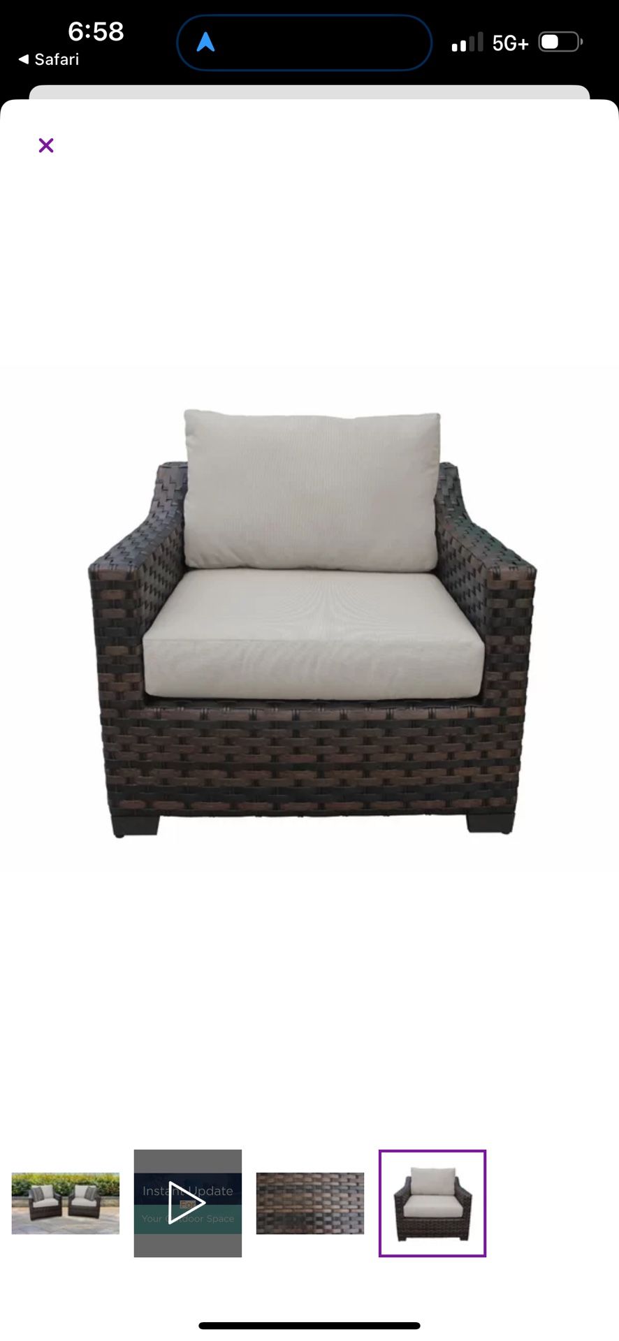 Brand New In Box Patio Chairs With Cushions