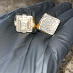 10k REAL GOLD AND DIAMOND RINGS 