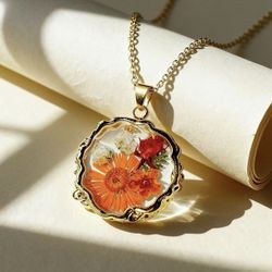 NEW Birth Flower Necklace,1-12 Birth Month Flower Handmade Pendant Necklaces for Women Personalized Custom Floral Jewelry,Boho jewelry,Birthday Gift f