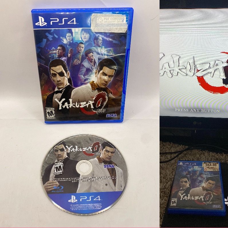 Yakuza 0 Zero (PlayStation 4, 2017) PS4 Rare 1st Print Blue Label Tested Genuine
