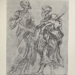 TWO SAINTS Giovanni Gian Lorenzo Bernini Fine Art Print Antique Vintage 1940’s Original Italy Italian Printed Collectible DUE SANTI