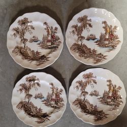 "The Old Mill" Made in England by Johnson Bros. Bread and Butter Plate (FOUR AVAILABLE)