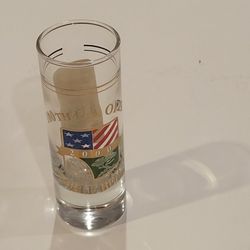 Pebble Beach 2000 100th US Open Championship Shot Glass  New with tags, 
dispaly item
Height 4.25". Weight 4oz plus shipping materials.
I have 2 avail