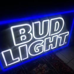 Bud Light Faux Neon Sign. 30x18