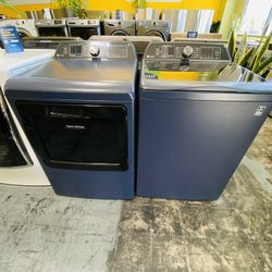 Ge Blue Washer And Dryer 11$ Down Payment 