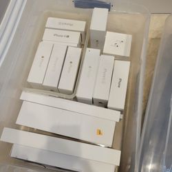 Assorted iPhone and Apple Watch Boxes