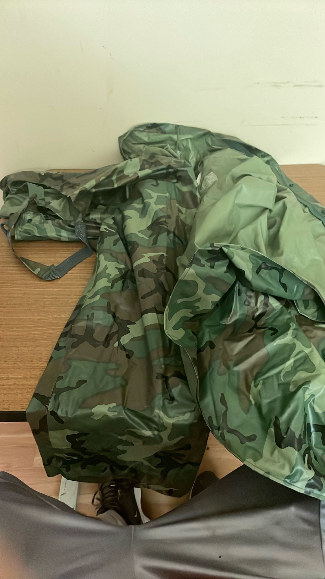 Vintage USA Made 1970s Camo GORE-TEX Hooded Parka Medium Raven US ARMY hunting