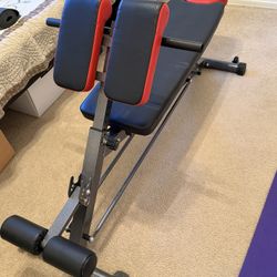 Workout Bench With Preacher Curl Attachment