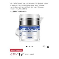 Brand new Scar Cream, Silicone Scar Gel, Advanced Scar Removal Cream for Surgical Scars, Stretch Marks, Keloid Bump Removal, Injuries, Burns and Acne,