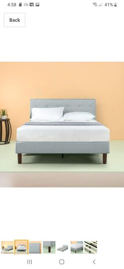 New in box Queen size bed frame mattress not included