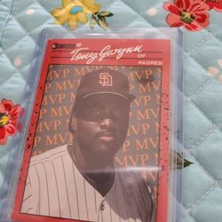 Tony Gwynn  Variation '90 Donruss MVP No Dot Behind Inc Baseball Card 