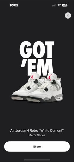 Jordan 4 Retro White Cement (2025) 10M