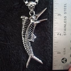 Men's Skeleton Swordfish Necklace