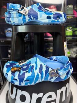 Bape x Croc Classic ABC Blue size 9