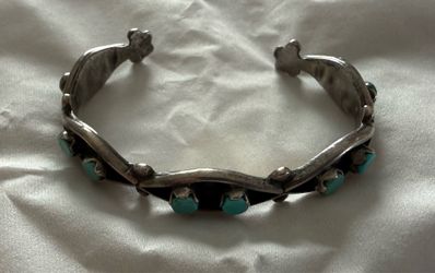 Turquoise Silver Cuff