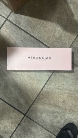 MIRACOMB Hair Curler Straightening Brush Ceramic Tourmaline Cool Touch PRO Pearl