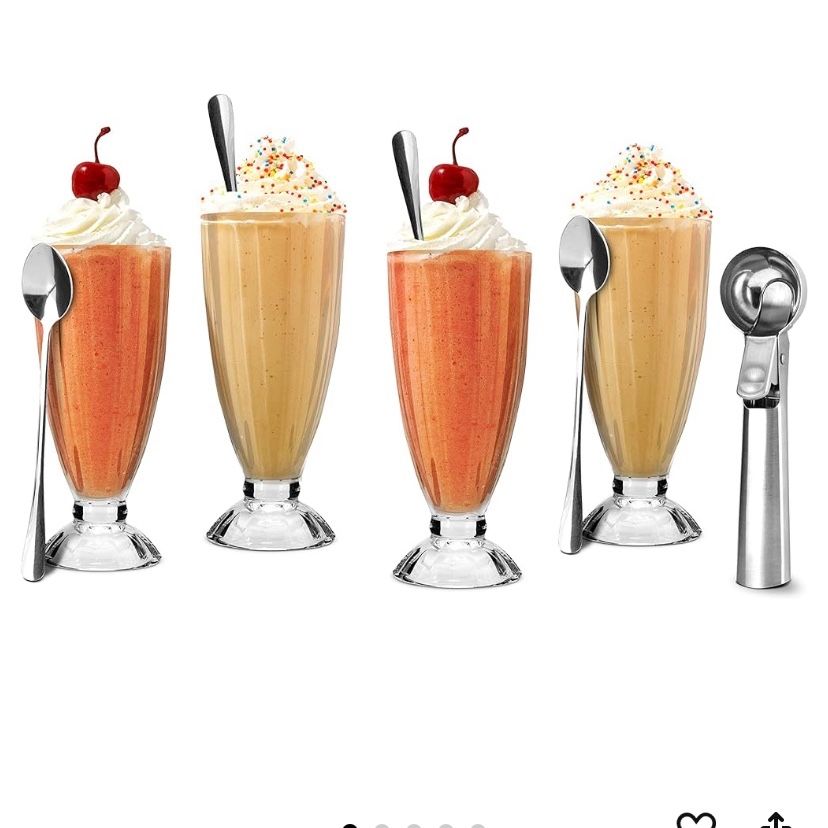 BRAND NEW: Amazon Eternal Living - Ice Cream Serving Set 9 Pieces