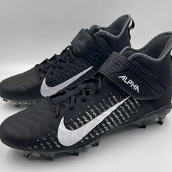 Nike Alpha Menace Pro 2 Mid Black White Football Cleats Size 15 AQ3209-002