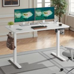 Electric Study Desk 55 in Adjustable