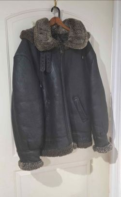 Type B-3 Air Force Style Leather and Sheepskin Bomber Jacket