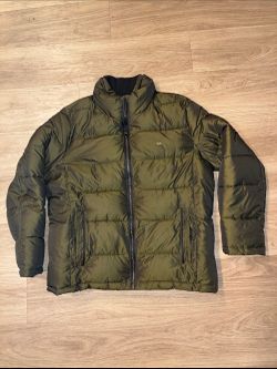 Calvin Klein Men's Olive Green Puffer Jacket Water Resistant Winter Coat Large