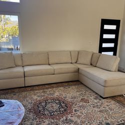 Cream sectional