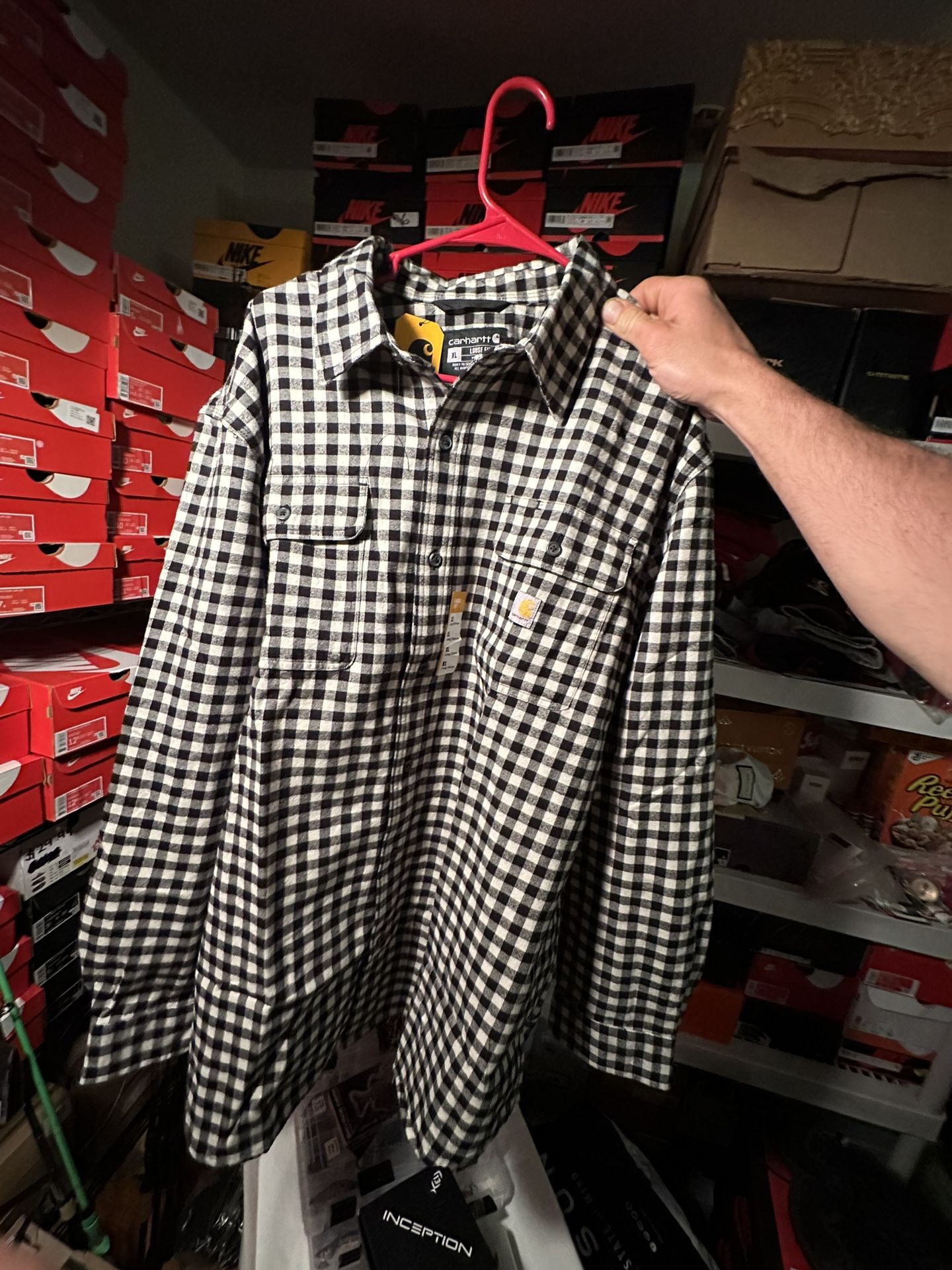 Carhartt Loose Fit Heavyweight Flannel Long-Sleeve Plaid Shirt Brand New! Size: XL