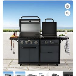 Brand New Member's Mark Pro Series Combo Liquid Propane BBQ Grill & Griddle