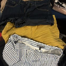 Women’s Clothing : Small Shorts, Skirt (size 2), Long Dress (medium) 