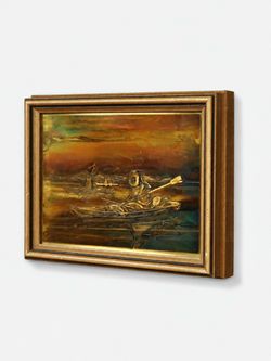 Vintage Canadian "Our Native Land" Copper Acid Etching by Priddat's Studio, c.1970's - Delivery Available