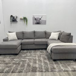 Gray Sectional Couch - Free Delivery 