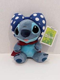 Disney Stitch Plush with Polka Dot Bow