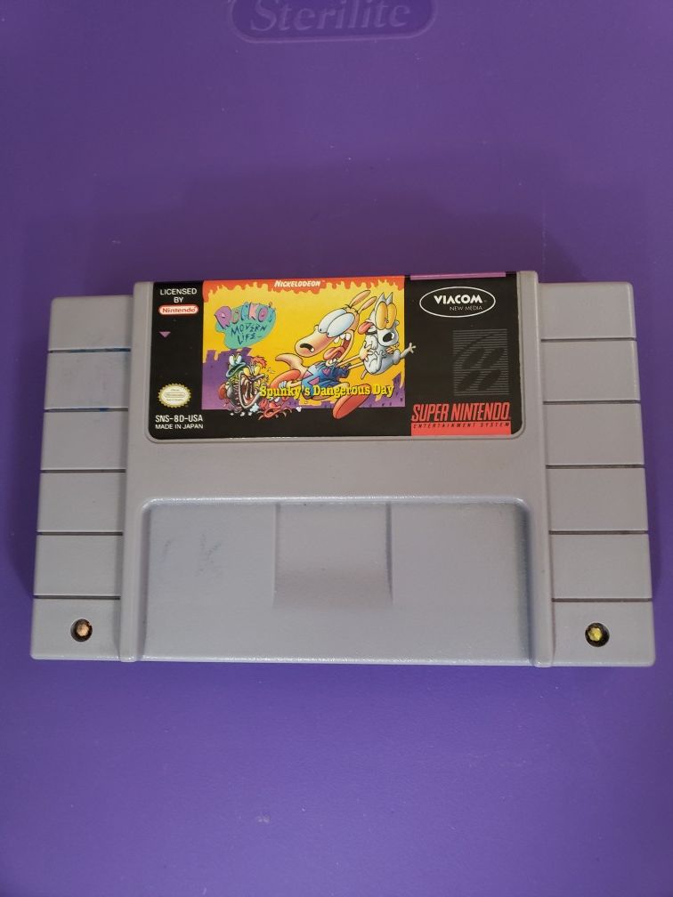 Rocko's modern life spunky's dangerous day,super Nintendo, snes