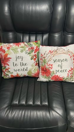 Christmas Holiday Throw Pillows Set of 2