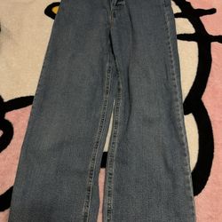 straight baggy blue jeans size 4
