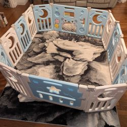 Foldable Play Pen With Activity Center 