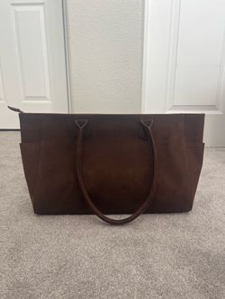Mali & lili brown faux suede tote bag