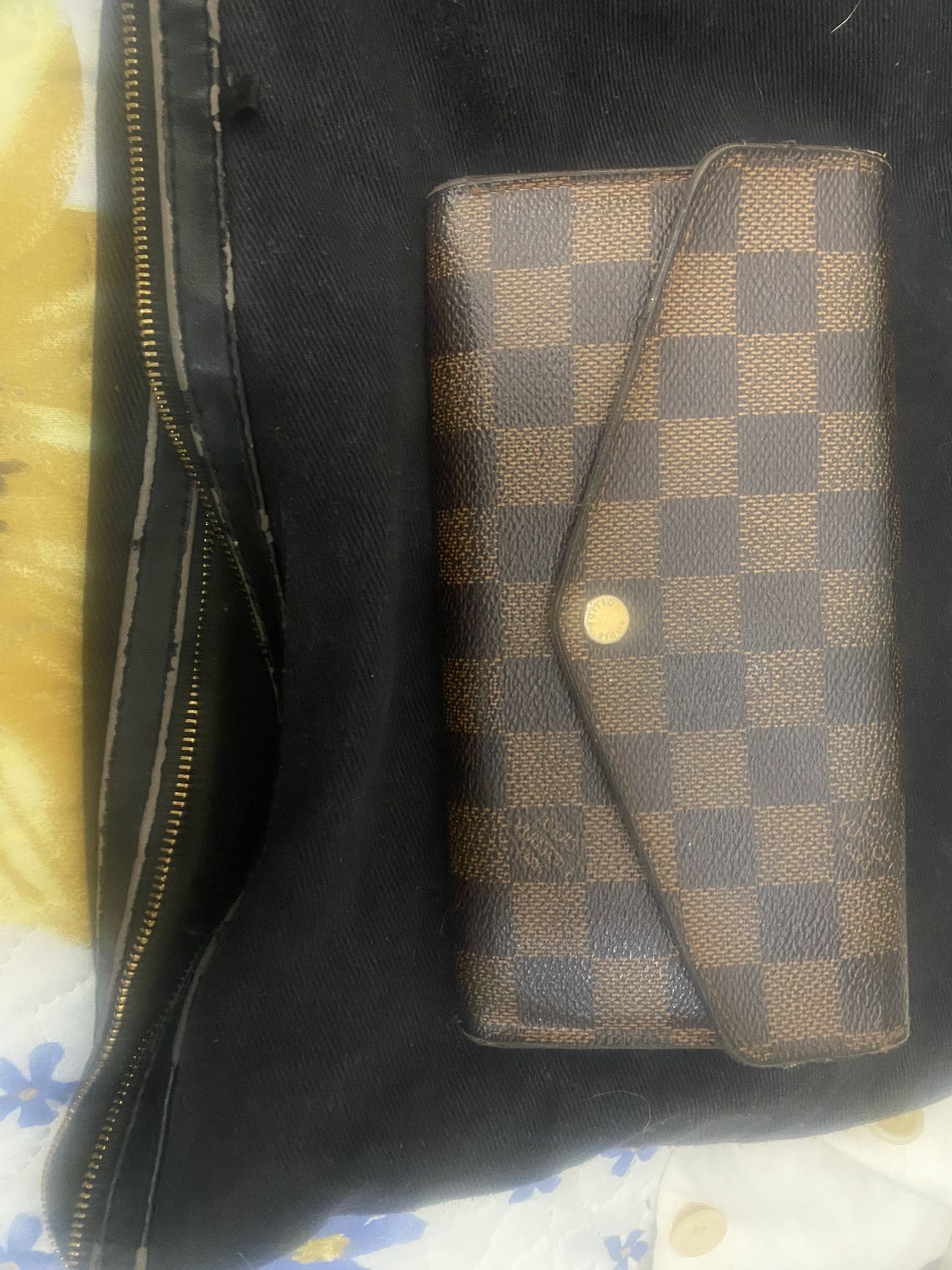LV Sara Wallet Damier Ebene Brown