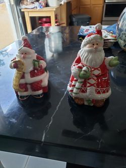 Glass Santa Decor