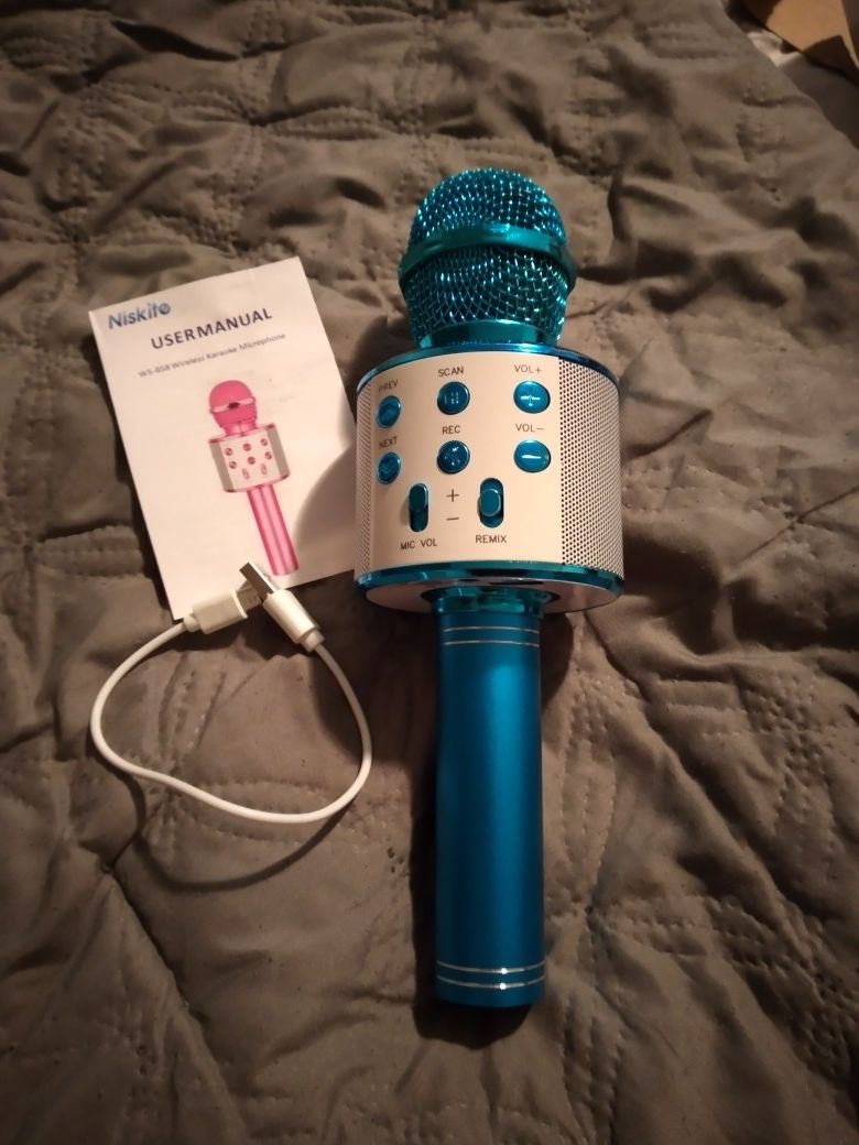 Blue kids microphone