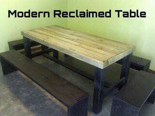 Reclaimed style table