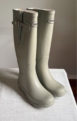 Terratrax Womens Tall Rain Boots Waterproof Natural Rubber Boots Size 5