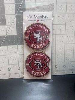 San Francisco 49ers Handmade Car Coasters Set of 2