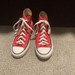 Red Tall Converse Size Men’s 5 Woman 7