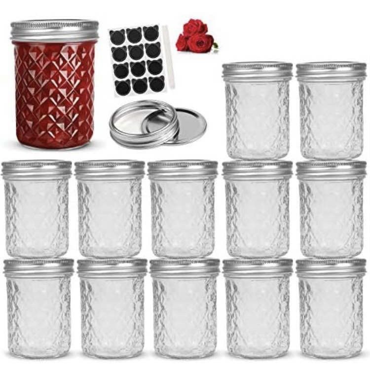 12 Pack 16oz Regular Mouth Mason Jars