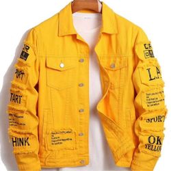 Yellow Lightweight Shirt Jacket with